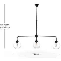 Marckdael BILIARDO INDOOR 0187/3F BLACK 3*E27 FOR GLASS Clearance