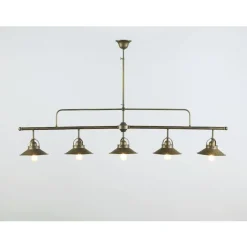 Marckdael BILIARDO INDOOR 0187/5F ANTIQUE BRASS 5*E27 + METAL SHELL Discount