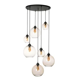 Marckdael CEILING LAMP 1488-PL7-ROUND BLACK 7*E27 FOR GLASS Online