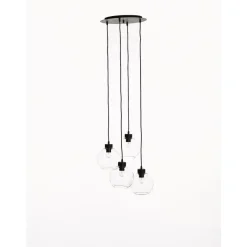 Marckdael SANTA MONICA CEILING LAMP 3425-S4 ROUND RUST + TISSUE BLACK 4*E
