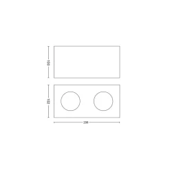 Philips Lighting BOX special form black 2x4.5W SELV Sale