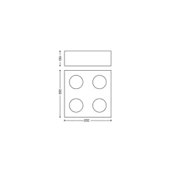 Philips Lighting BOX special form black 4x4.5W SELV Clearance