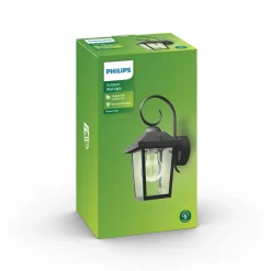 Philips Lighting Buzzard wall lantern black 1x60W 230V Hot