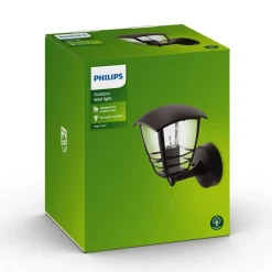 Philips Lighting Creek wall lantern black 1x60W 230V New