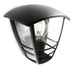 Philips Lighting Creek wall lantern black 1x60W 230V Hot