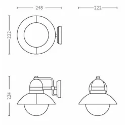 Philips Lighting Hoverfly wall lantern black 1x60W 230V Sale