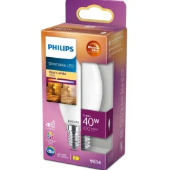 Philips Lighting LED kaarslamp E14 B35 3,4W-40W Dimbaar warmwit Hot