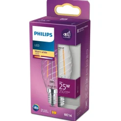 Philips Lighting LED kaarslamp Filament E14 ST35 2W-25W