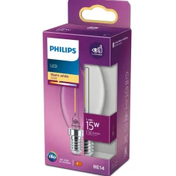 Philips Lighting LED kaarslamp Filament E14 B35 1,4W-15W Hot