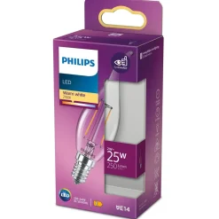 Philips Lighting LED kaarslamp Filament E14 BA35 2W-25W Discount