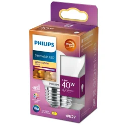 Philips Lighting LED kogellamp E27 P45 3,4W-40W Dimbaar warmwit