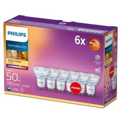Philips Lighting LED Spot 50W PAR16 GU10 x6 Discount