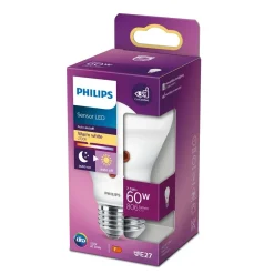 Philips Lighting LED-lamp E27 A60 7,5W-60W Warmwit Sensor Best