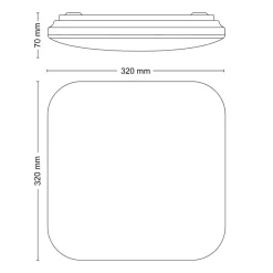 Philips Lighting MAUVE 27K LED CEILING SQ 17W New