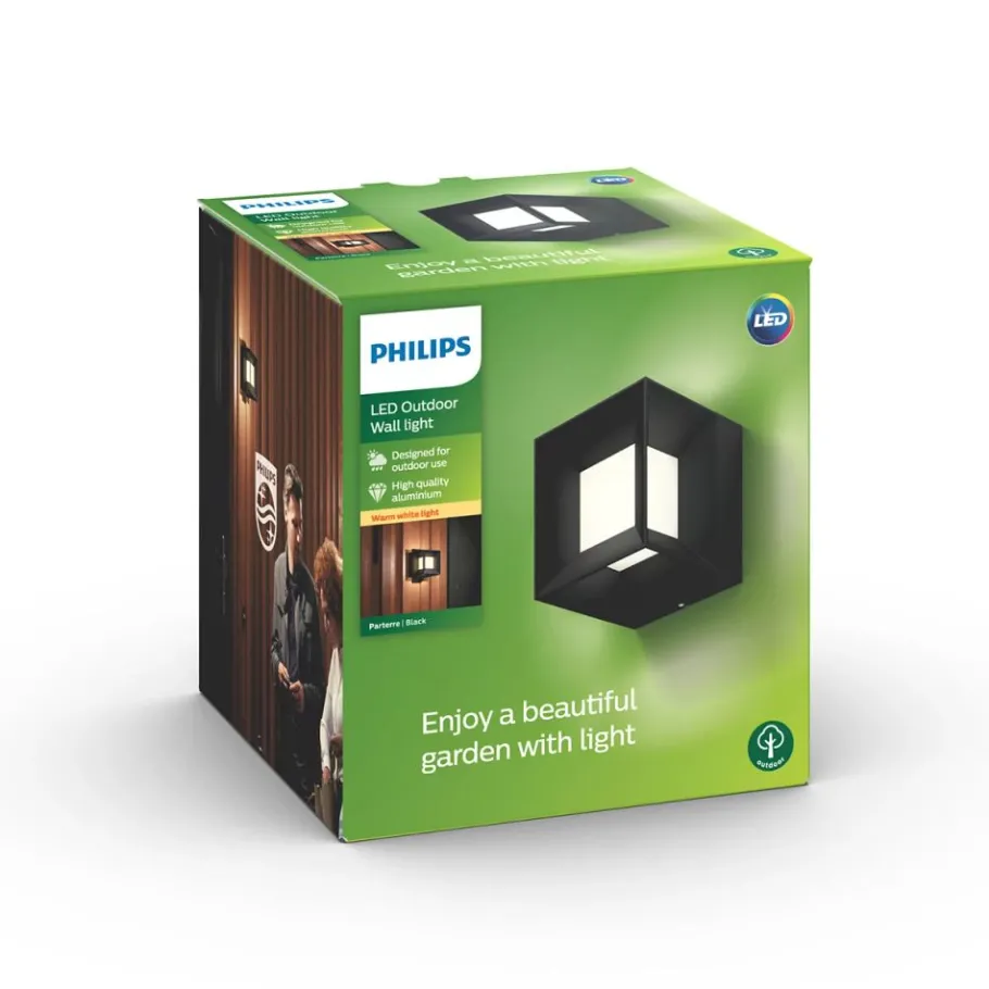 Philips Lighting Parterre wall lantern black 1x8W 230V Best