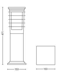 Philips Lighting Patio pedestal grey 1x60W 230V Best