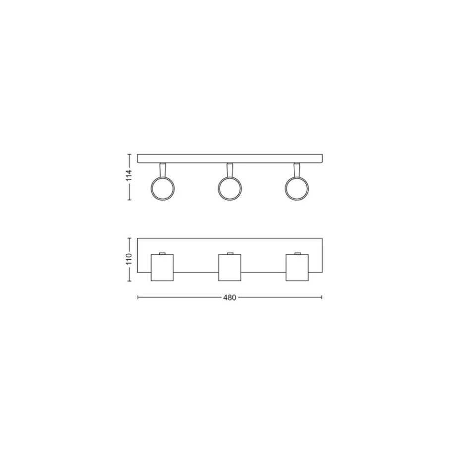 Philips Lighting RUNNER bar/tube black 3x50W 230V Clearance