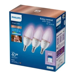 Philips Lighting Smart LED Kaarslamp 40W C37 E14 x3 Discount