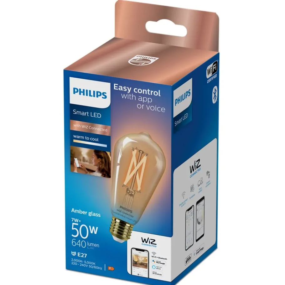 Philips Lighting Smart LED Filamentlamp amberkleurig 7 W (gelijk aan 50 W) ST64 E27 Clearance