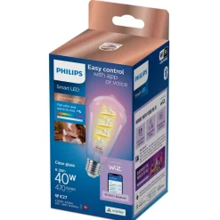 Philips Lighting Smart LED Filament doorzichtig 40W ST64 E27 Outlet