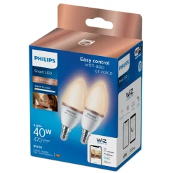 Philips Lighting Smart LED Kaarslamp 4,9 W (gelijk aan 40 W) C37 E14 x2 Sale