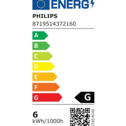 Philips Lighting Smart LED Filamentbol amberkleurig 6 W (gelijk aan 25 W) G200 E27 Clearance