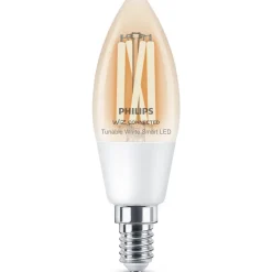 Philips Lighting Smart LED Filament kaarslamp helder 4,9 W (gelijk aan 40 W) C35 E14 Outlet