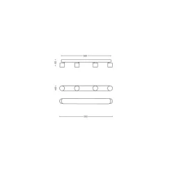 Philips Lighting STAR bar/tube aluminium 4x4.5W SELV Hot