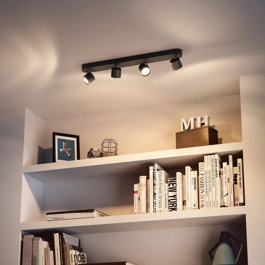 Philips Lighting STAR bar/tube black 4x4.5W SELV Dim Discount