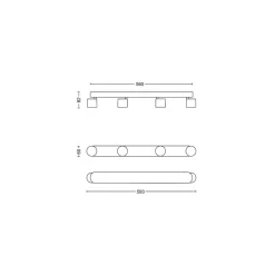 Philips Lighting STAR bar/tube black 4x4.5W SELV Dim Discount