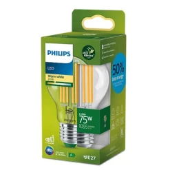 Philips Lighting Ultra-efficiënt Filamentlamp mat 75W A60 E27 Outlet