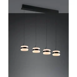 Trio Dios Hanglamp 4xLED 800lm mat zwart (331410432) Hot