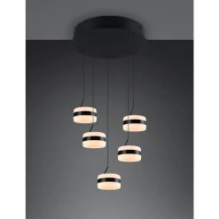 Trio Dios Hanglamp 5xLED 800lm mat zwart (331430532) New