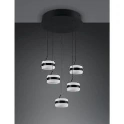 Trio Dios Hanglamp 5xLED 800lm mat zwart (331430532) New