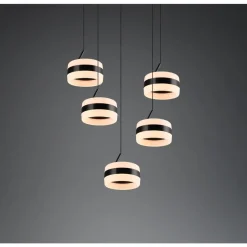 Trio Dios Hanglamp 5xLED 800lm mat zwart (331430532) New