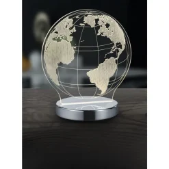 Trio GLOBE TABLE LAMP METAL CHROME Sale
