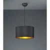 Trio HOSTEL HANGLAMP 1xE27 ZWART/GOUD New