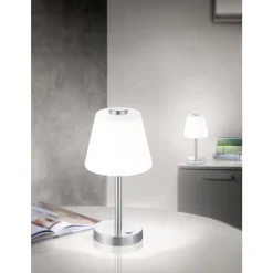 Trio TAFELLAMP EMERALD INCL 1XLED METAAL NIKKEL Outlet